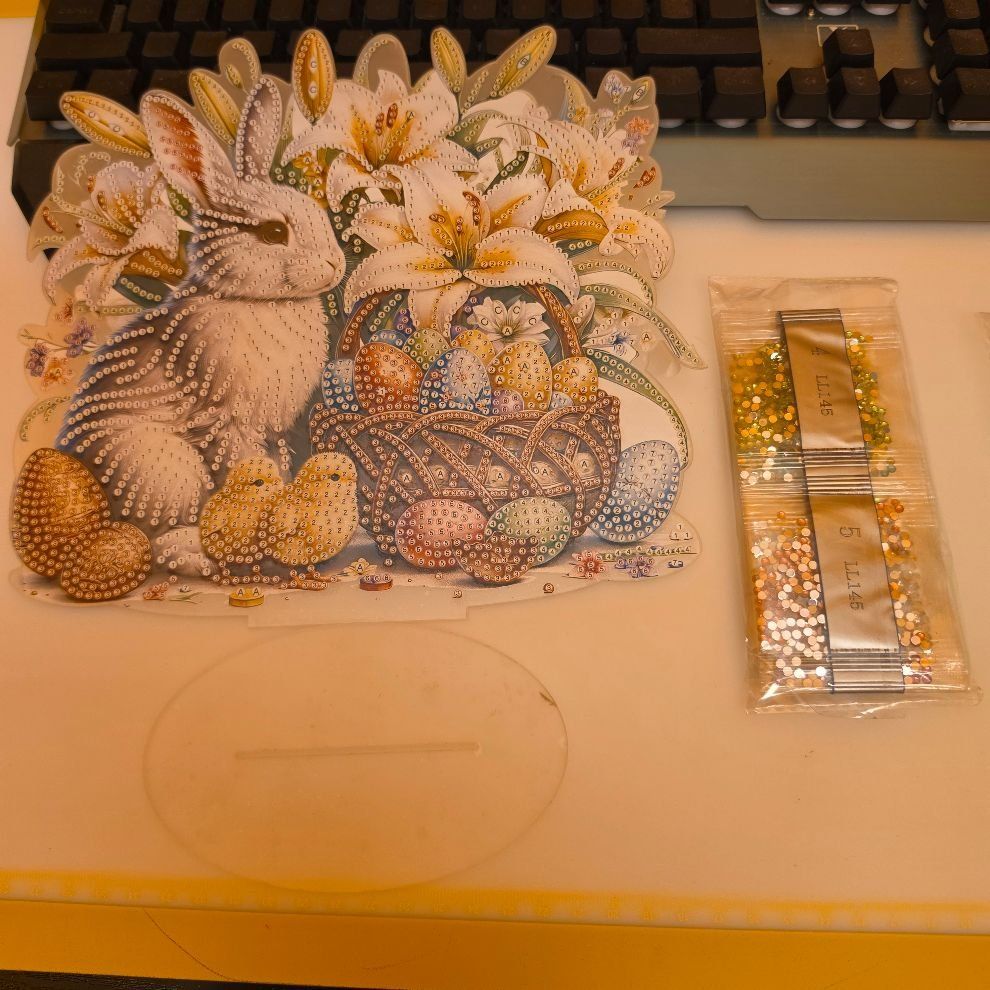 Bastelsets: DIAMOND PAINTING OSTERBILD MIT HASE – Neu und originalverpackt aus Dintikon von bonita099 1