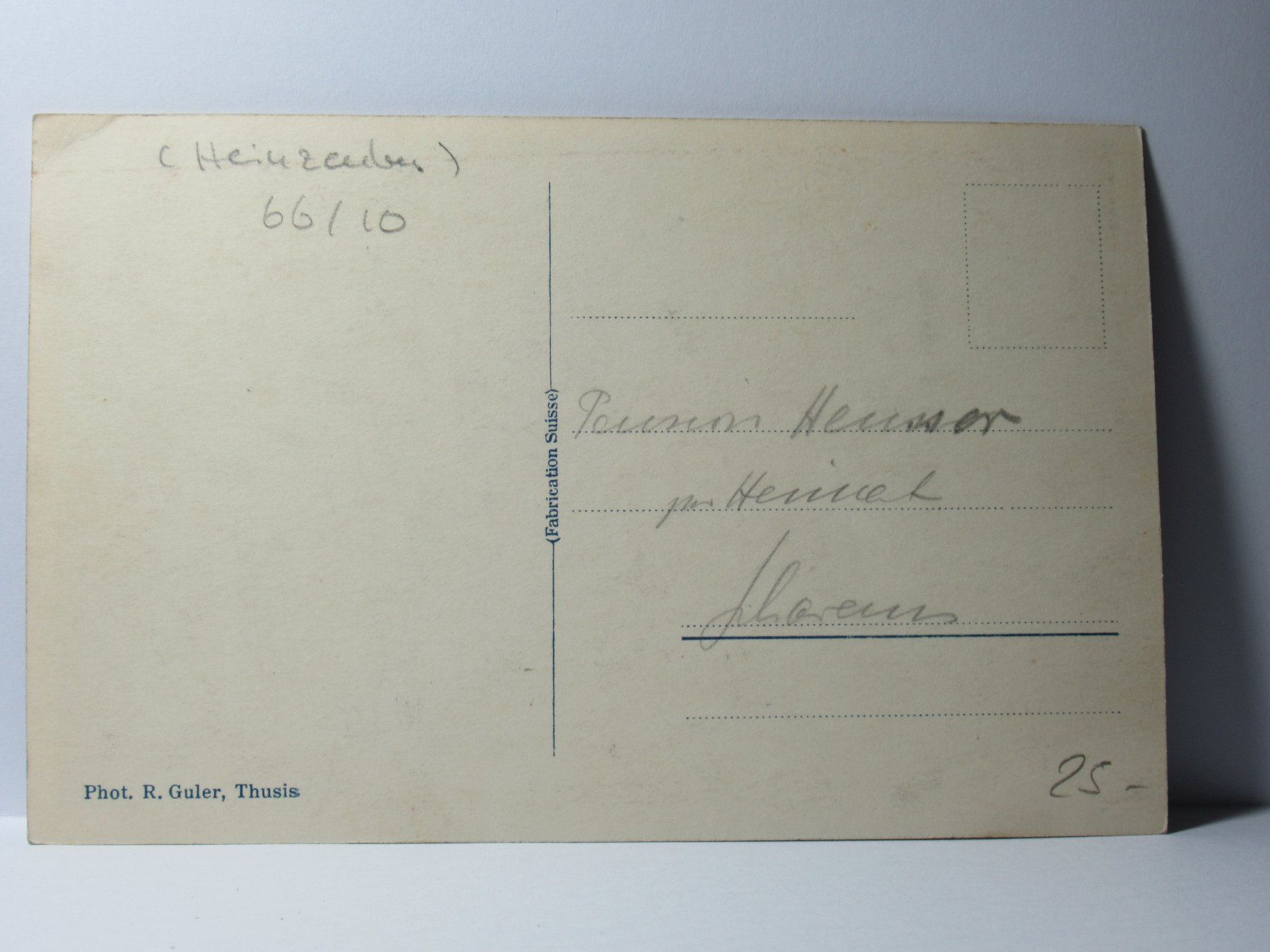 Ansichtskarten: Zur Heimat , Scharans – Gebraucht aus Grenchen von Bluemchen1900 1