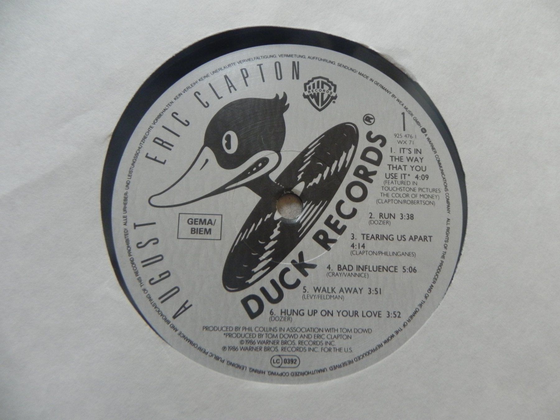 Dischi in vinile: LP brit. Blues Rock Eric Clapton 1986 August – Usato da Siebnen venduto da krimsie 4