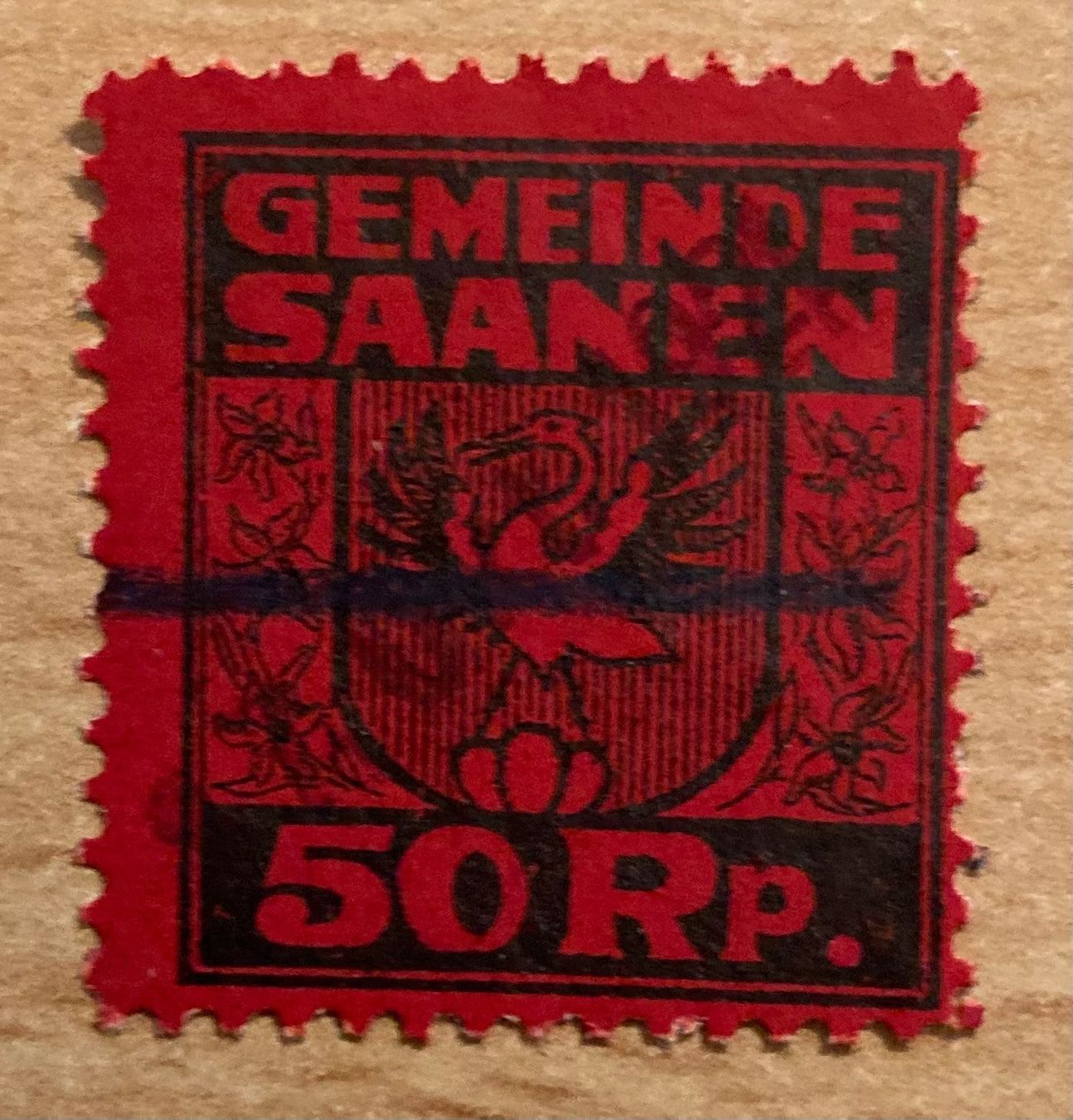 Tutti i francobolli: Fiskalmarke Gemeinde Saanen 50 Rp – Usato da Hunzenschwil venduto da zibu88