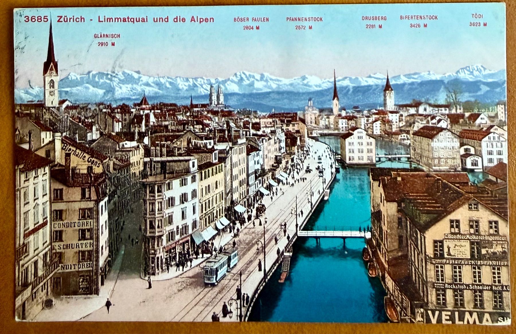 Cartoline postali: Zürich - Limmatquai - Tram 1927 – Usato da Lutry venduto da Ediego