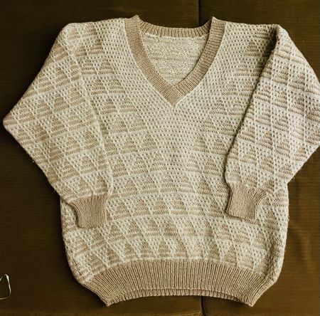 Exklusiver Handgestrickter Wollpullover – Unikat