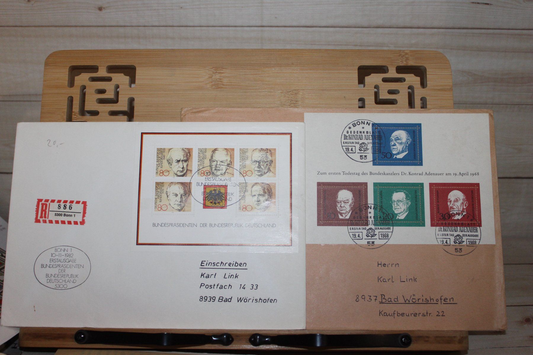 Tutti i francobolli: BRD - 8 Grossformatige Briefe/FDC Block 18 EF/Nr.1138 MeF – Usato da Kaden venduto da Buchantiquariat 4