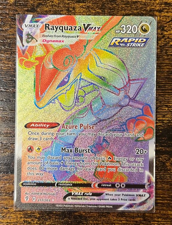 Rayquaza VMax Rainbow Rare Boosterfrisch Kaufen Auf Ricardo