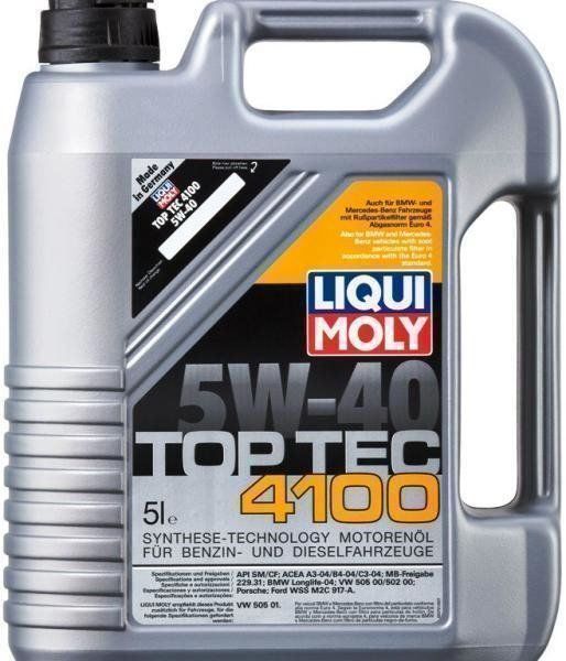 Liqui Moly Motoröl Top Tec 4100, 5W-40, 5-Liter Kanister