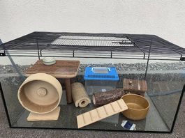 Hamster-/Kleintierkäfig mit Zubehör zu verkaufen