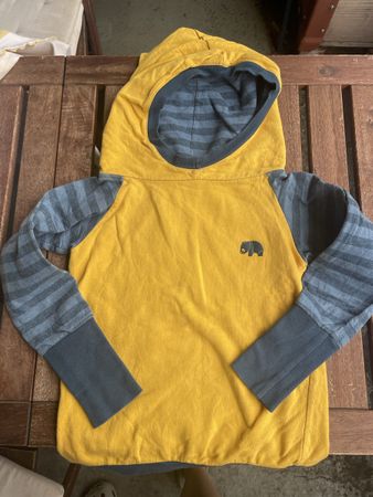 Kapuzenpullover Hoodie AlbaKid Grösse 140 gelb 