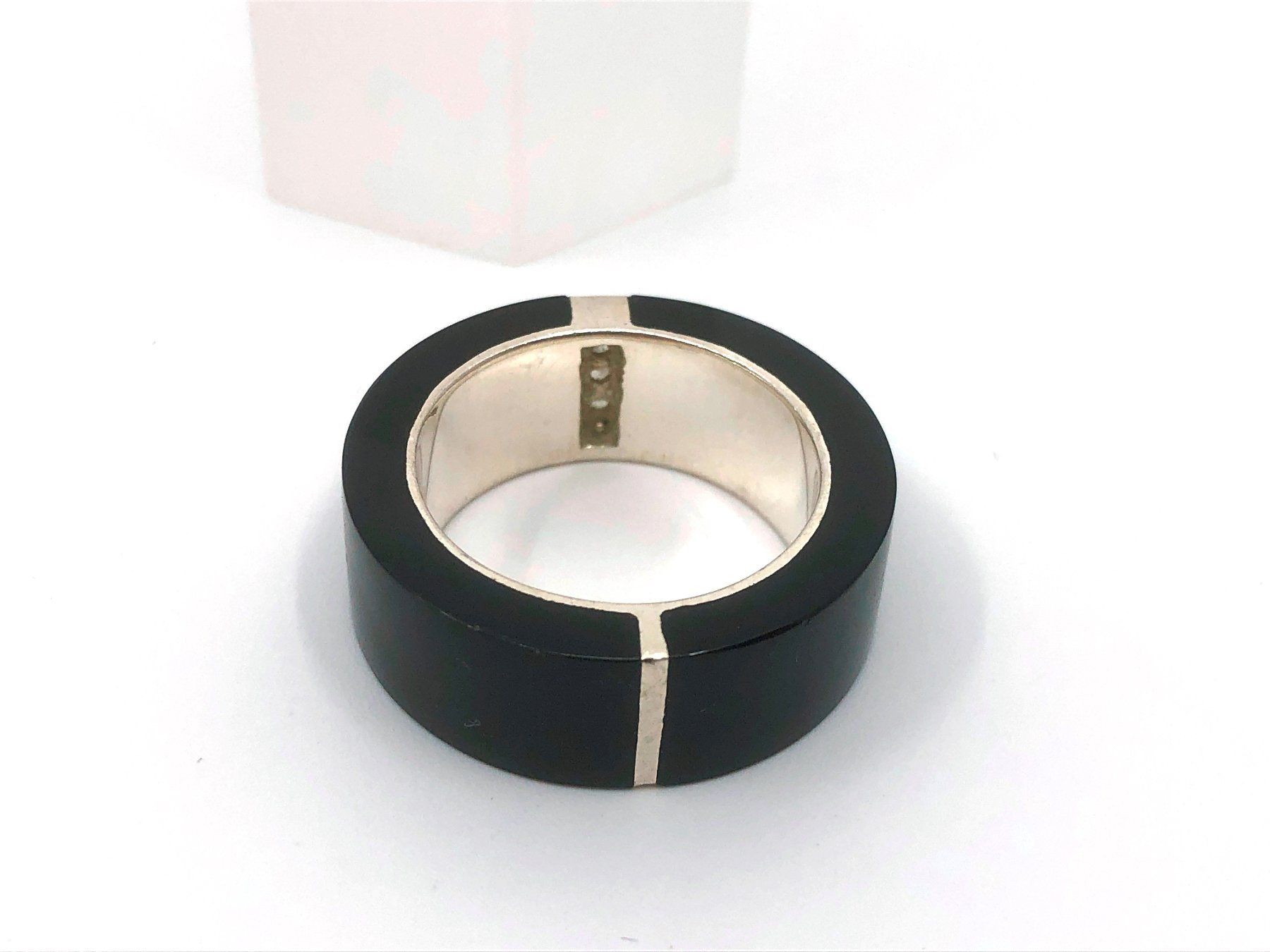 Anelli: Ring Silber 925 Schwarz & 3 "Steinen" – Usato da Basel venduto da Tiabeanie 4
