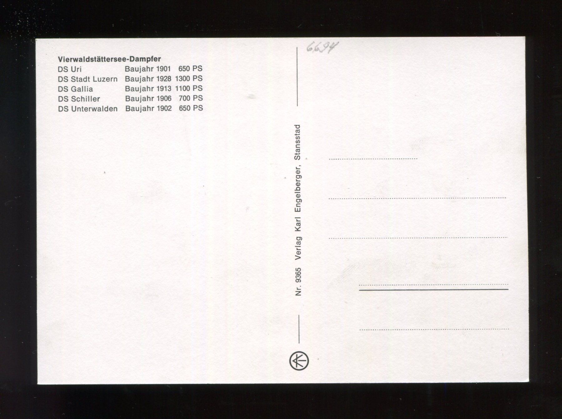 Cartoline postali: Vierwaldstättersee, Dampfer – Usato da Aarau venduto da Elmaar41 2