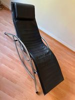 Corbusier Liege, Leder schwarz, 190cm