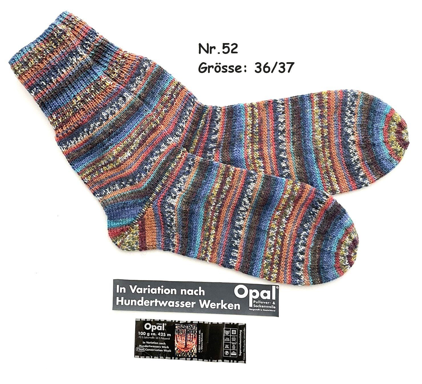 Calze: Handgestrickte "Hundertwasser" Socken  Grösse: 36/37  Nr.52 – Nuovo e nell'imballaggio originale da  venduto da