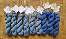 9x Rosy Green zertifizierte Bio Merino Wolle