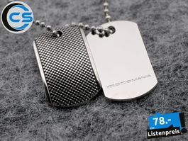 MONOMANIA 2 Anhänger Identity Platte mit Kuegelkette Rocker