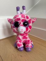 Peluche gros yeux brillants - giraffe rose