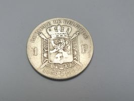 🇧🇪 Belgium 1 Franc ** 1880 ** Silver. Rare