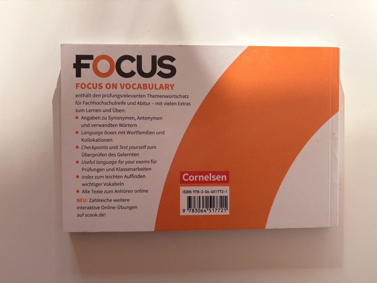 Libri: Focus on Vocabulary 3rd Edition Cornelsen Buch – Usato da Mümliswil venduto da hes_mhn8 1