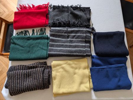 8x scarves - Used, high quality, different colours