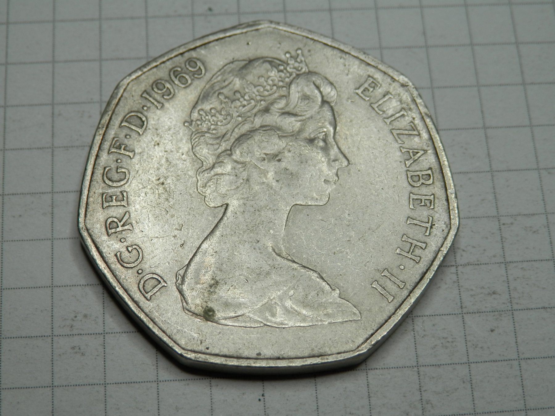 Tutti le monete: Großbritannien 50 New Pence, 1969 – Usato da Weiach venduto da weiach81 1