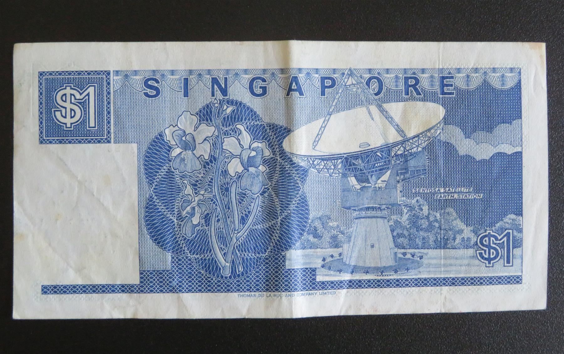 Banconote: Banknote 5x Singapur 1 Dollar 1987 – Usato da Oberriet SG venduto da Manick 9