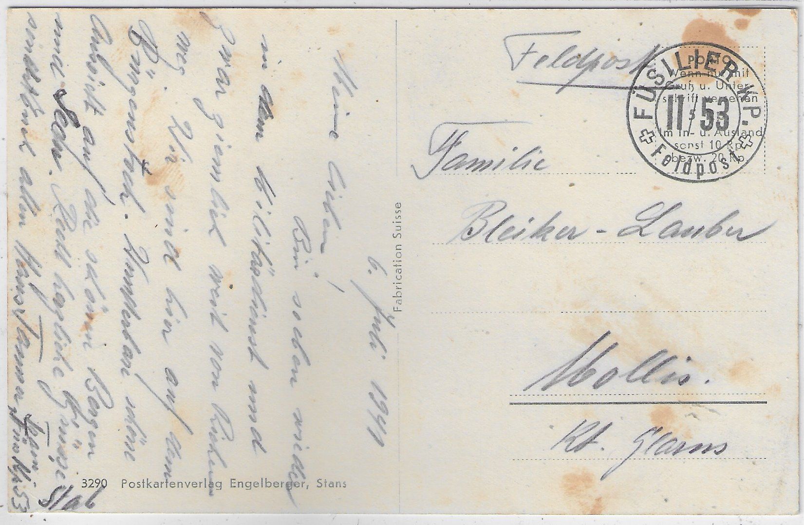 Cartoline postali: Bürgenstockbahn mit Blick auf Luzern – Usato da Ettingen venduto da Kartenplanet 1