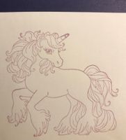 Stempel Einhorn Gummistempel montiert