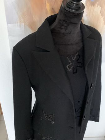 Elegantes Set, Gr. 38, schwarz, Pailletten, Festlic