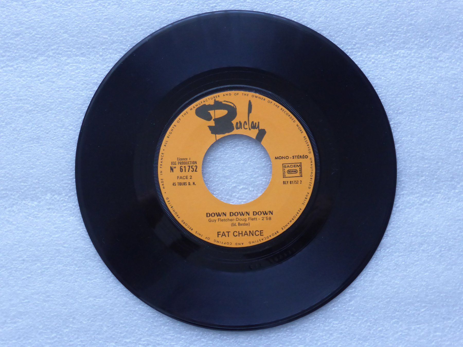 Dischi in vinile: Vinyl Single    FAT CHANCE – Usato da Küssnacht am Rigi venduto da Mondkinder 2