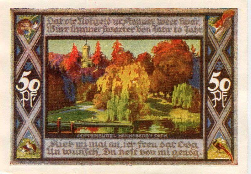 Banconote: Notgeld "50 Pfennig. Poppenbüttel 1921" – Usato da Basel venduto da Butsch5