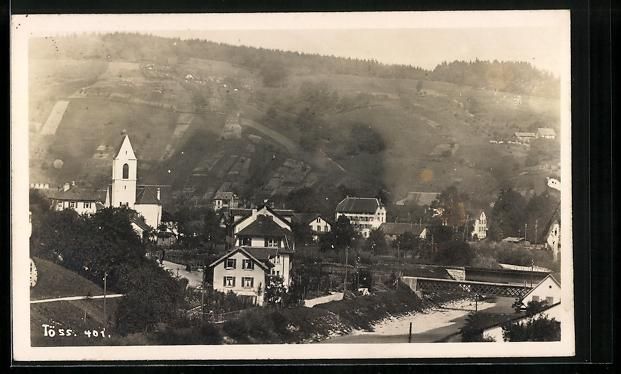 Cartes postales: AK Töss, Teilansicht mit Kirche – D'occasion à Berlin par bartko-reher