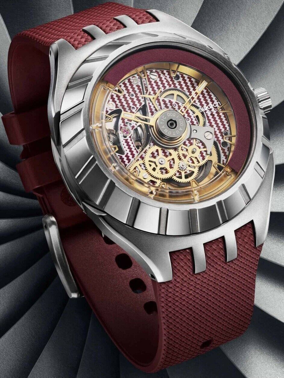 Swatch Orologi: SWATCH FlyMagic "Red Surprise", Ltd.Ed. 500 p., mechanical – Nuovo e nell'imballaggio originale da Le Mont-sur-Lausanne venduto da LycaGallery