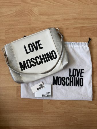 Handtasche Love Moschino weiss silber guter Zustand