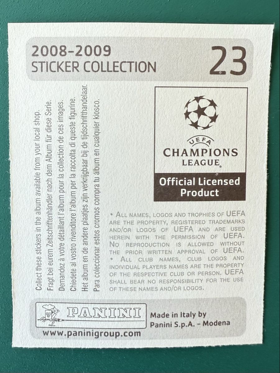 Panini Carte collezionabili: Panini Ronaldo Champions League 2008/9 – Usato da Rüschlikon venduto da Kroko18 1