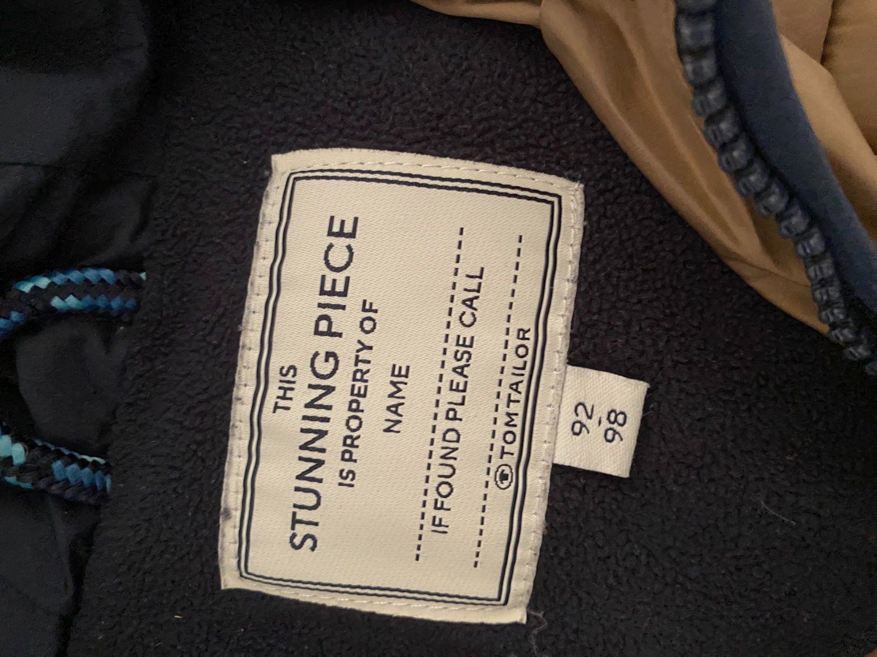 Tom Tailor Giacche & Cappotti: TomTailor Functional - Kapuzenjacke Grösse 92/98 – Usato da Allenwinden venduto da Obalu 5