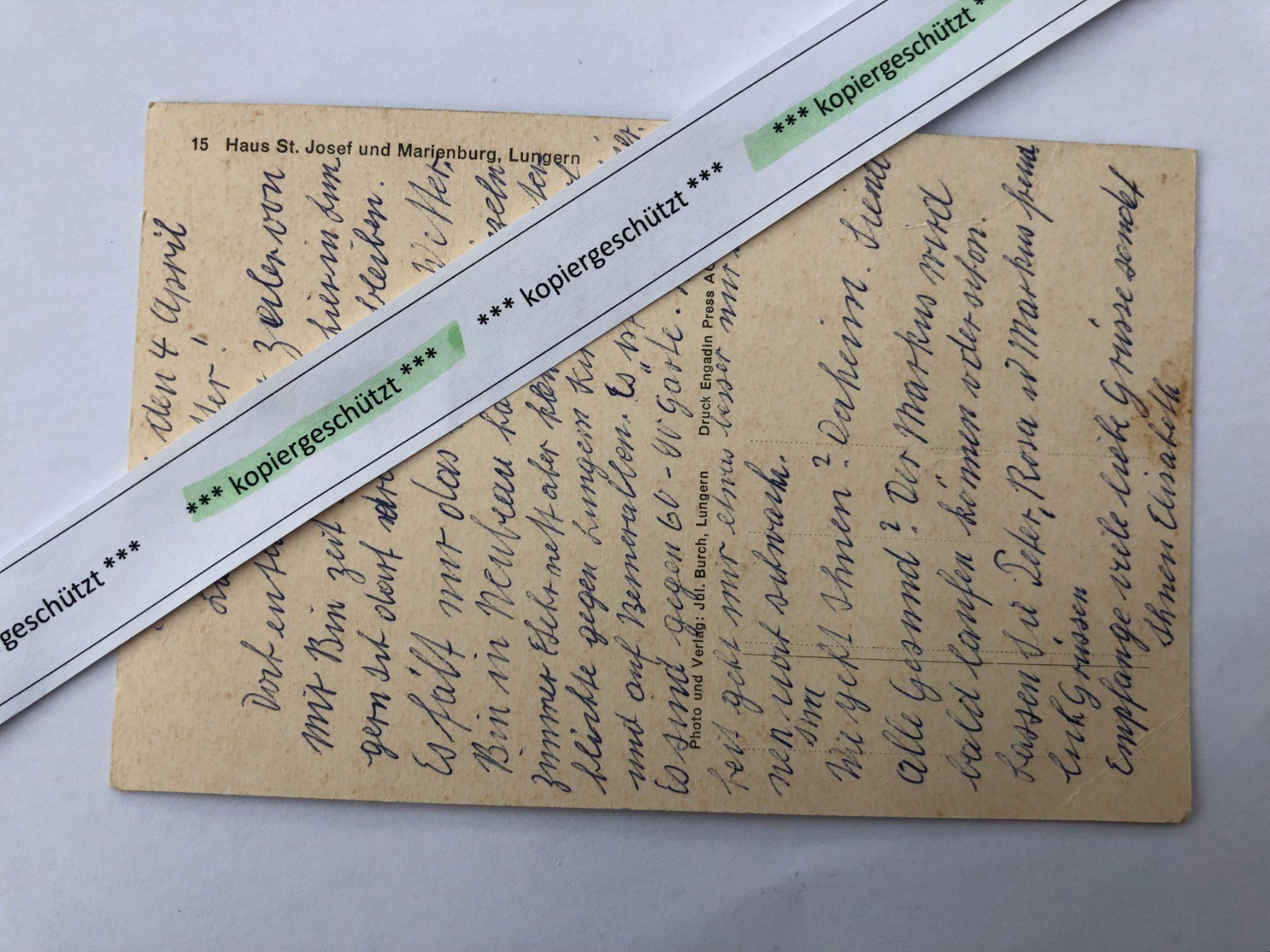 Cartoline postali: Haus St. Josef Lungern alt – Usato da Hefenhofen venduto da Bierinder 1