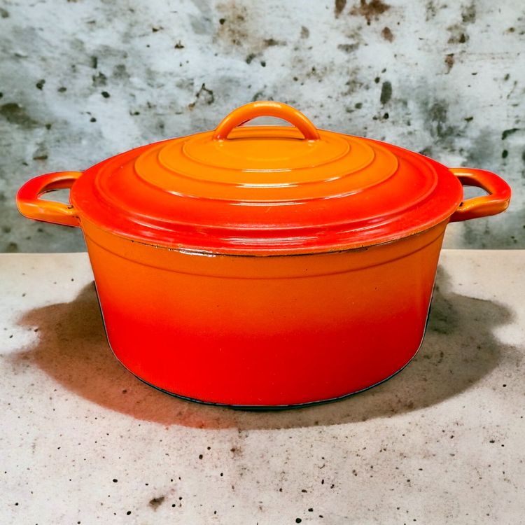 Cocotte Le Creuset Vintage 1970 - Fonte Émaillée Marron, N°17 (Fabriquée En France)