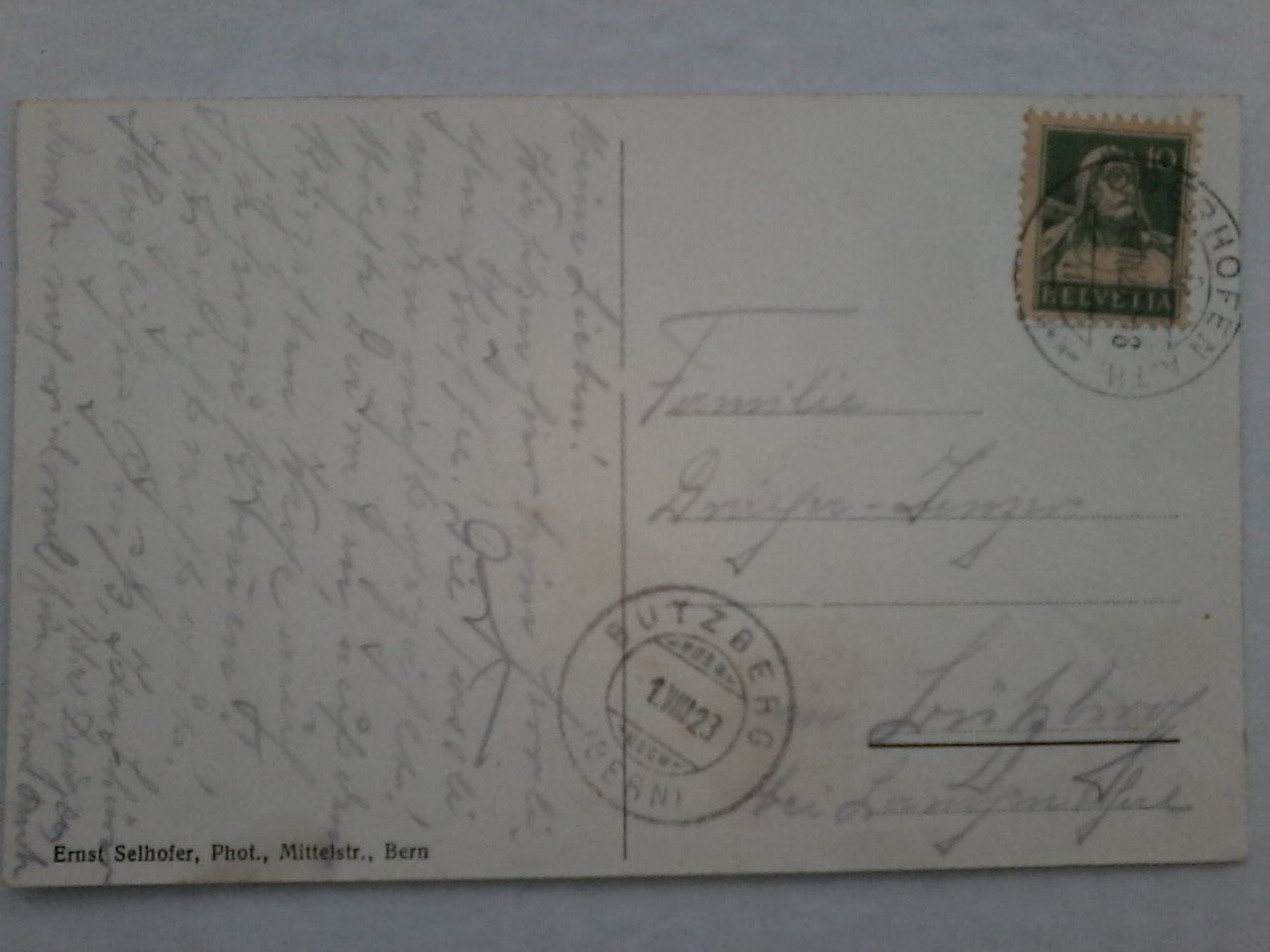 Cartoline postali: Sigriswil, "Krinde", von 1923 – Usato da Niederscherli venduto da Lucia16 1