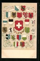 Zürich, Schweizer Wappen, Bern, Luzern,
