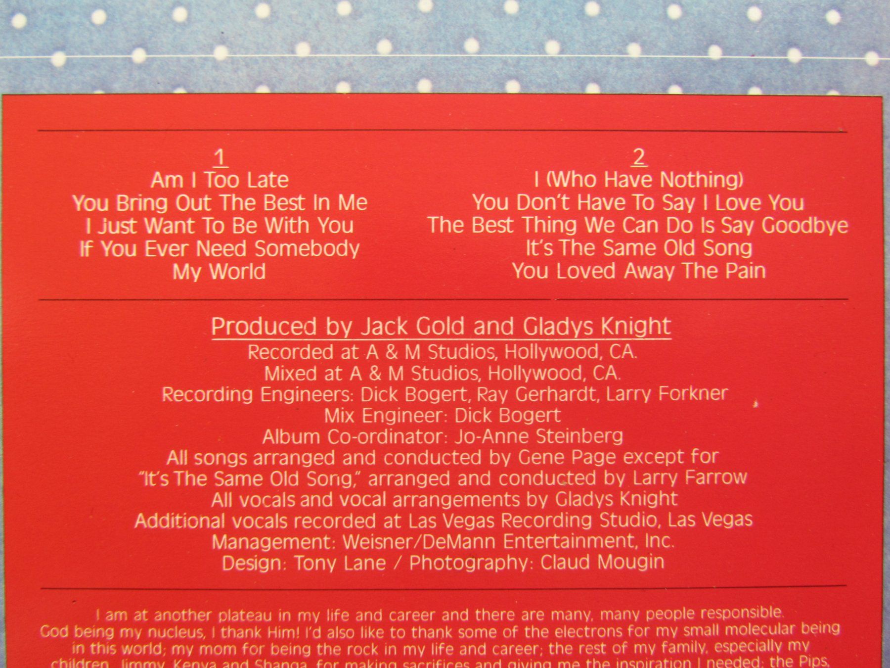 Schallplatten: Gladys Knight - Soul LP,  1979 – Gebraucht aus Seengen von mikelele 4