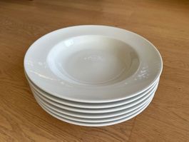 Tiefe Teller weiss 32 cm Durchmesser Set 6 Stück