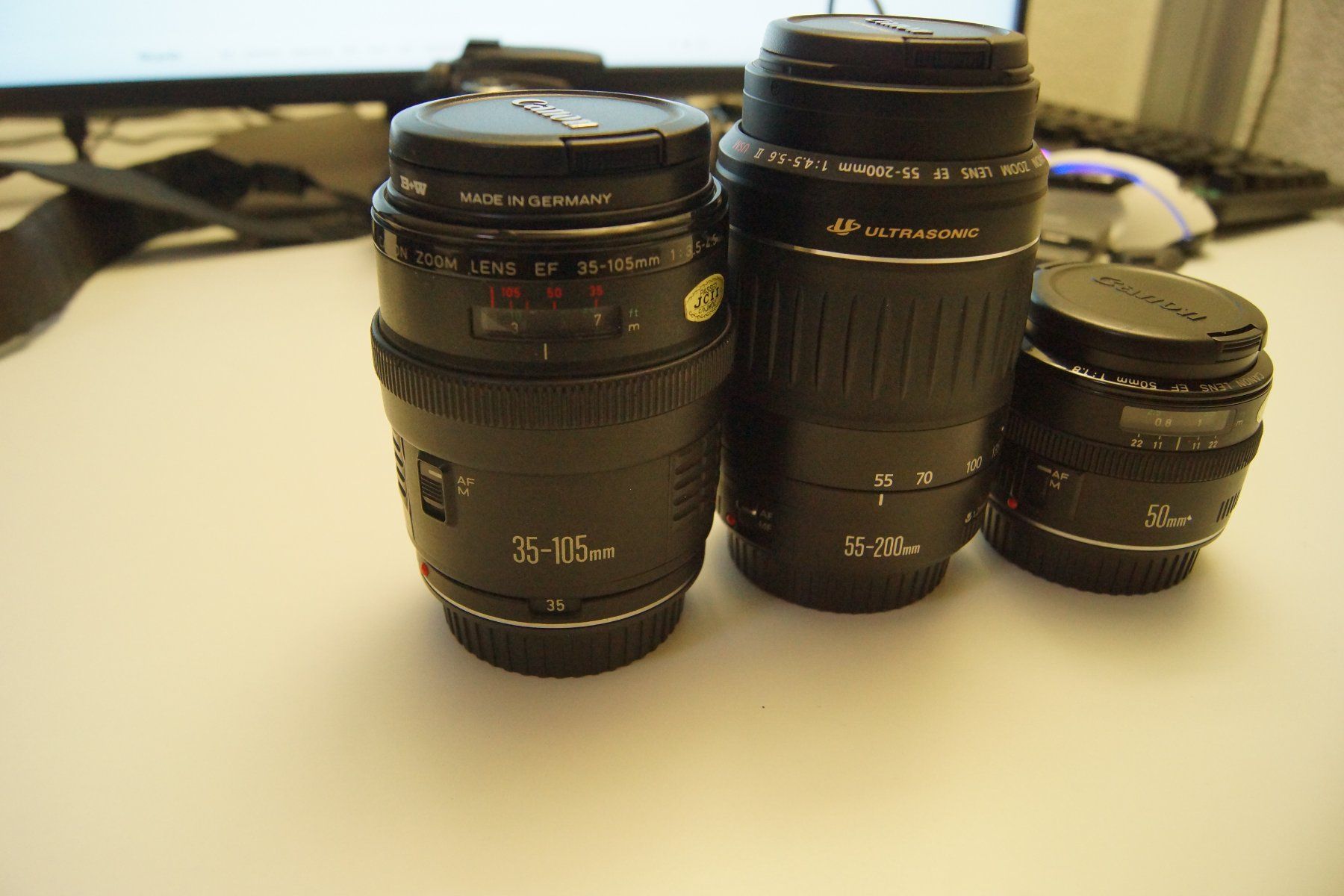 Canon Fotocamera: Canon EOS 350D Mit 4 Objektiven, 2 CF Karten, 2 Akku & Blitz – Usato da Utzenstorf venduto da BrigitteB04 7