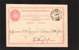 Carte-correspondance 5 Rp , Taegerweilen , 2.Vl.1872