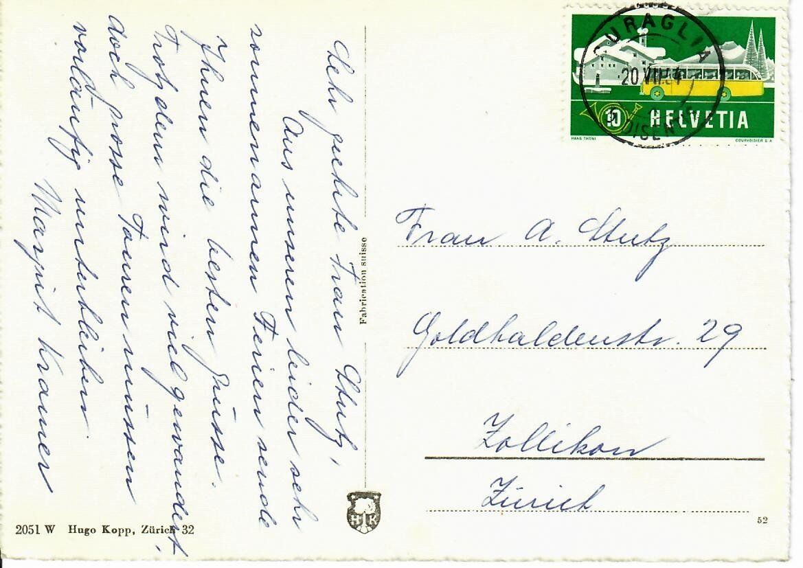 Cartoline postali: Curaglia – Usato da Hochdorf venduto da Ziegel-16 1