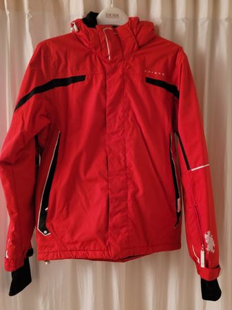 Rote Skijacke, Winterjacke, Schneesport Jacke, Winter extend