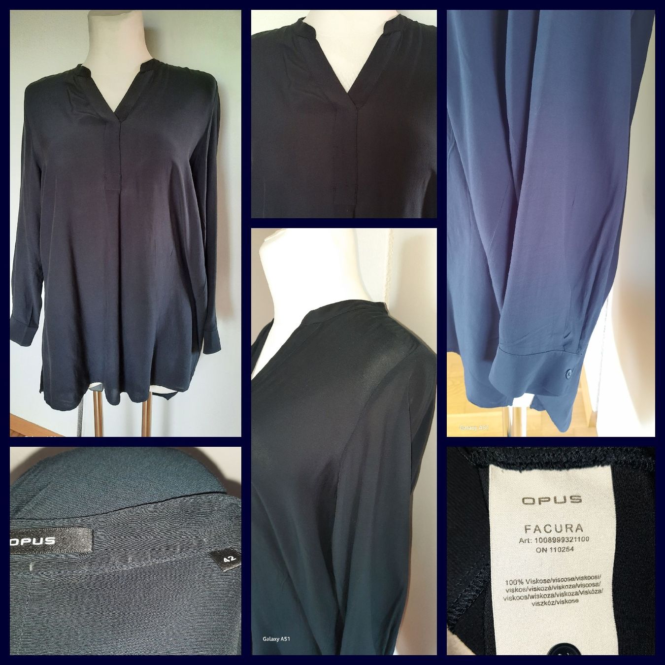 Opus Tuniche: ***OPUS*** Tunikabluse blau Gr 42 – Usato da Wädenswil venduto da H2H_Secondhandshop