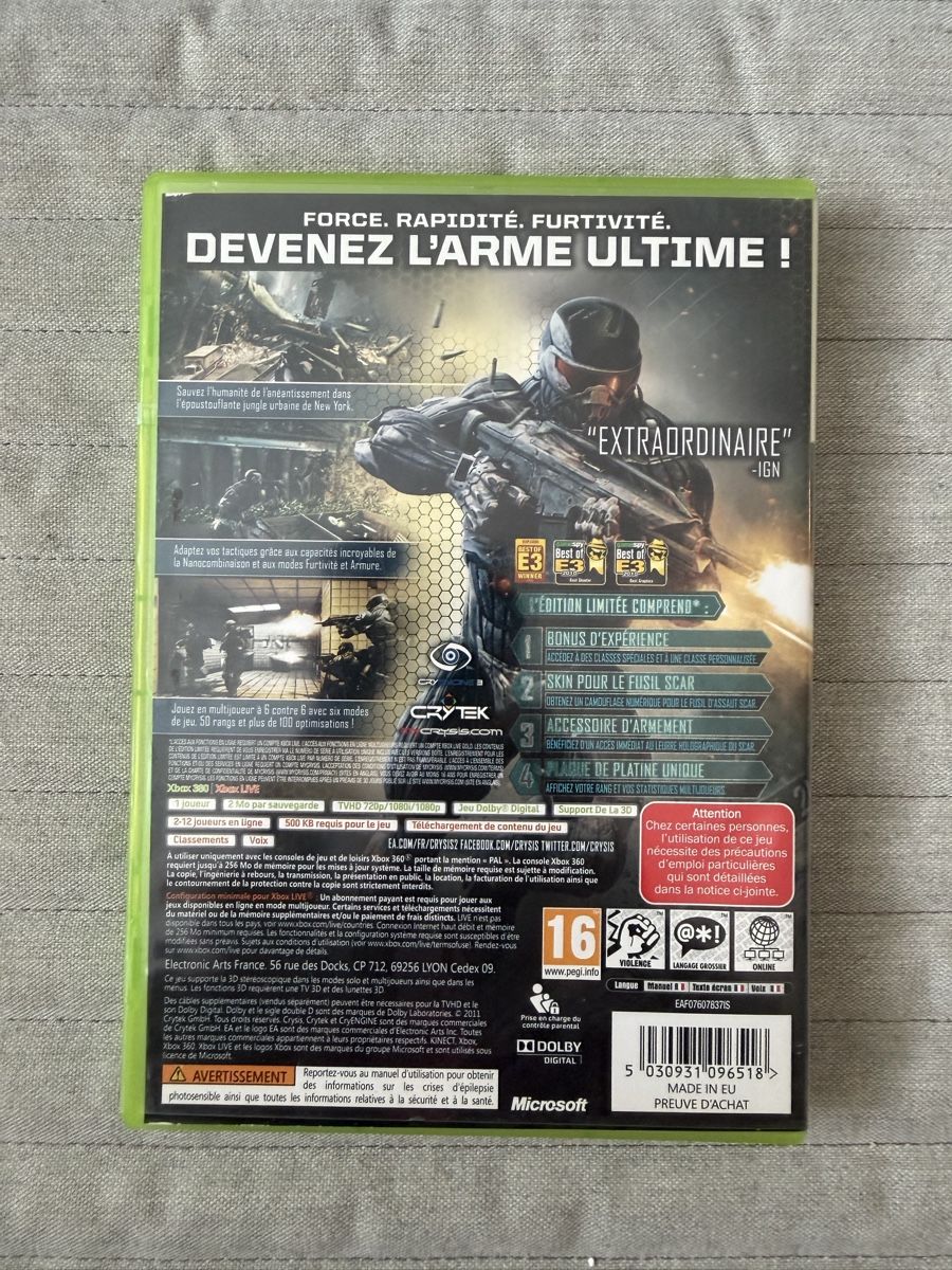 Microsoft Spiele: Crysis 2 für Xbox 360 (FR) – Gebraucht aus Thunstetten von Virus_33 2