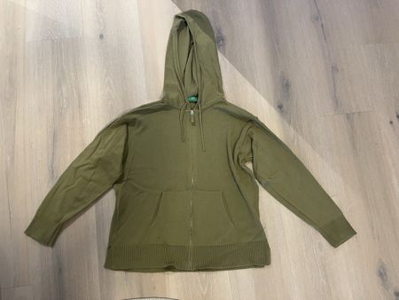 Cardigan mit Kapuze Benetton moosgrün XS neu