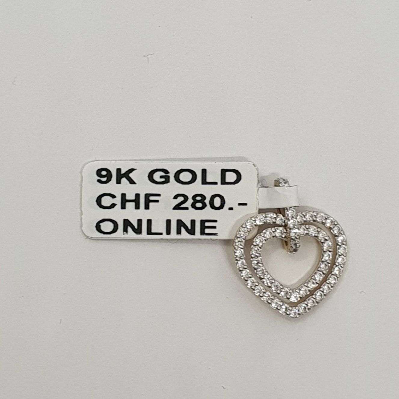 Ciondoli: Echt 9K Gold - Herz Anhänger – Usato da Luzern venduto da Luzern-Goldhaus 1