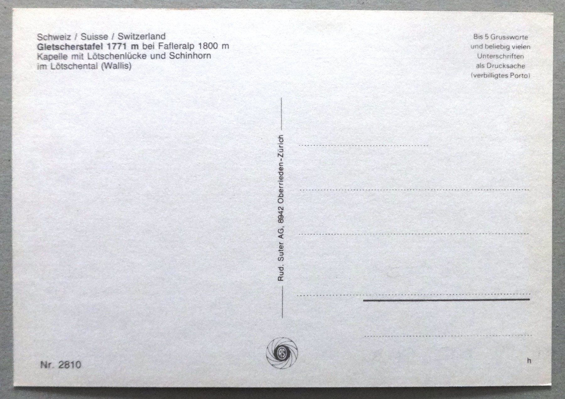 Cartes postales: Lötschental – D'occasion à Fétigny par Billy2miny 1