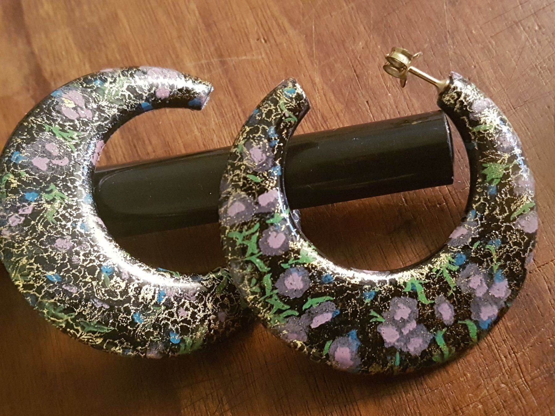 Ohrringe & -stecker: Kreolen flower power – Gebraucht aus Ettingen von Maranathatalitha 3