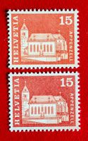 BAUDENKMÄLER 414 APPENZELL FARBVARIANTEN 1968** POSTFRISCH